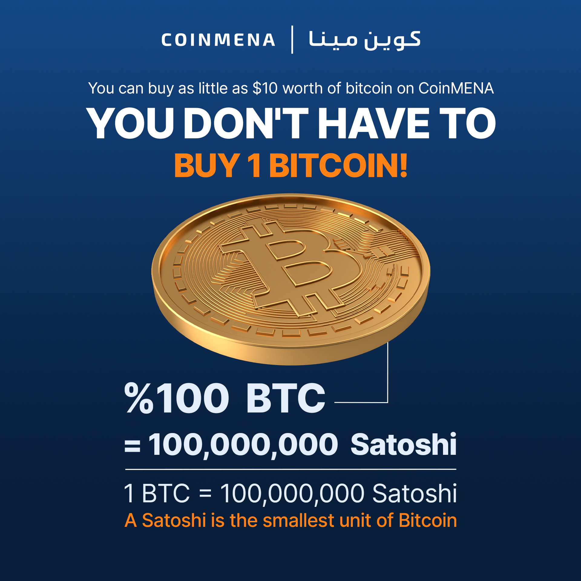 You do not have to buy 1 Biitcoin - slide three