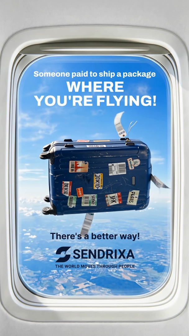 Someone paid to ship a package where you're flying